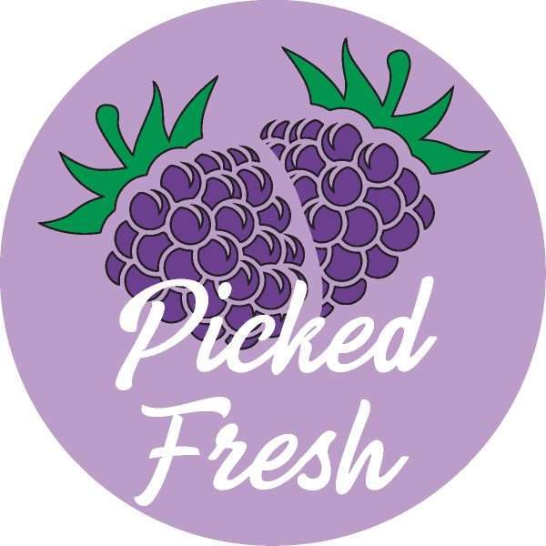 Picked Fresh Blackberries Label