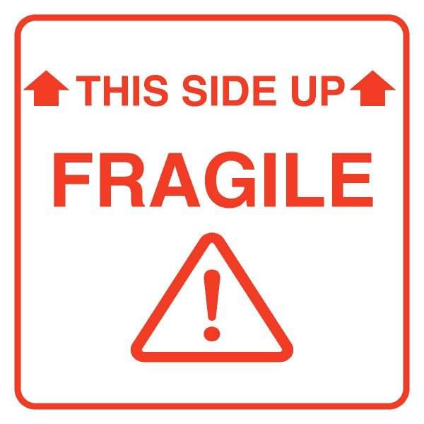 Fragile This Side Up Label